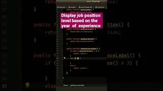 Simple PHP logic to display job position based on year of experience #logic #php #oop #programming