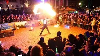 Feuershow auf dem Weihnachtsmarkt Celle