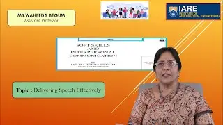 Delivering Speech Effectively by Ms. Waheeda Begam