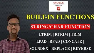 String/Character Functions Bult-in functions in Oracle PL/SQL
