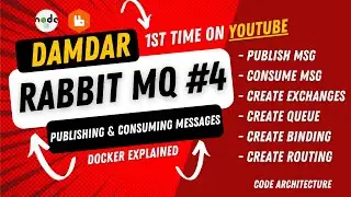 RabbitMQ with Nodejs #4 | Code implementation | Producer, Consumer, Exchange, Binding & Routing key