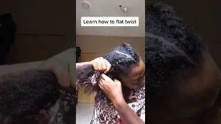 Learn how to flat twist natural hair #naturalhair #4chair #afrohair #hairoil #twistout