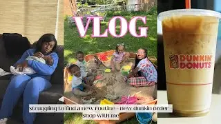 Busy Mom Vlogs | Struggling to find a New Routine + New Coffee Order + Shop with me