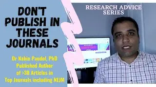 Beware of Predatory journals, don't publish in these journals