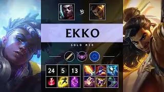 Ekko Mid vs Akshan: Pentakill, Legendary - EUW Master Patch 14.18