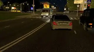 C63 AMG|M-B|Mersedes-Benz|City car driving