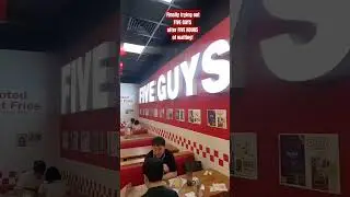 Finally trying out FIVE GUYS after FIVE HOURS!!@ Their customizable burgers resell for 100k won!