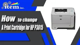 How to change the print cartridge for an HP P3015