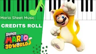 Credits Roll - Super Mario 3D World [Piano tutorial]