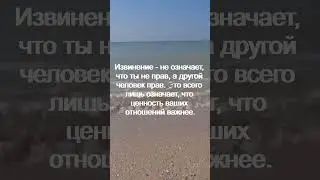 Извинение   не означает, что ты не прав