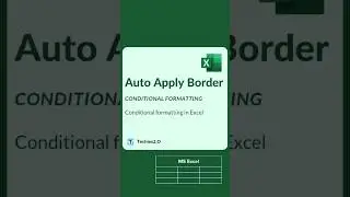 How to apply border to row automatically #microsoft #exceltech #excelworld #excel #tutorial