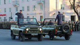 Репетиция парада Победы в Пскове