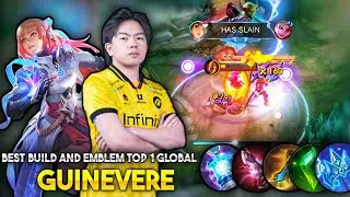GUINEVERE BEST BUILD AND EMBLEM 2025  | TOP 1 GLOBAL GUINEVERE BUILD | KIBOY GUINEVERE BUILD EMBLEM