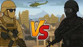 SWAT vs. MILITARY: 2D Animation