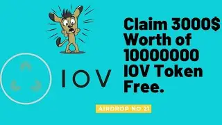 | Claim instantly 3,000 Doller worth of 10000000 IOV (CarLive Chain) for Free | Airdrop No 21