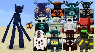 Mutant Endermight vs All Wardens in Minecraft - Mutant Endermight vs Warden Evolution & Warden Plus