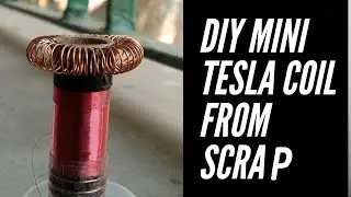 #DIY MINI Powerful Tesla Coil from scrap.#interesting #tesla #highvoltage #TinyTesla