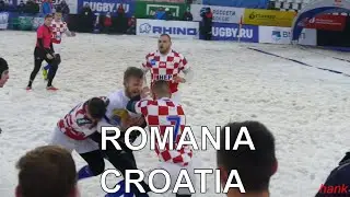 Croatia - Romania snow rugby european championship semifinal