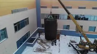 Монтаж баков из полиэтилена