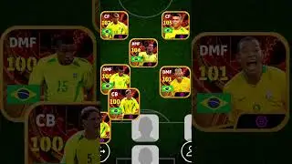 Brazil 2002 World Cup Squad 🇧🇷 in eFootball 24 #efootball #shorts #viral