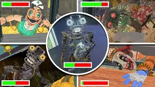 FNAF Secret of The Mimic - All Bosses DEATHS and ENDINGS With HEALTHBARS in BRIGHT Mode