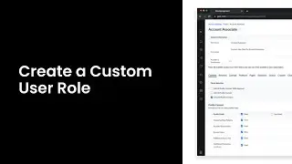 Create a Custom User Role