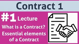 Indian Contract Act 1872| Lecture 1| Contract and Essentials of a Valid Contract