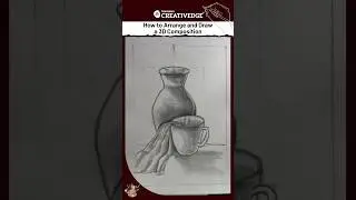 Quick Guide: How to Arrange & Draw a Stunning 3D Composition! 🎨✨ | For Design Students | #shorts