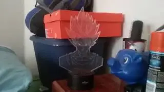 Showing My Super Saiyan Goku 3D Illusion Lamp