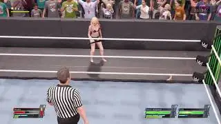 WWE 2K22 Hinata Hyuga VS Marin Kitagawa And Pyra Thin Thong Submission Ironwoman