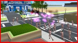 Construction Crew VS Police || SAKURA School Simulator