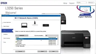 Epson L3250 Network Setup Installation Procedure || 2.4Ghz SSID Connect || WiFi Setup with Router