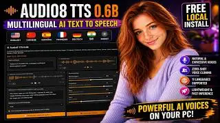 Audio8 TTS 0.6B Local Install Guide | FREE Multilingual AI Text-to-Speech + Voice Cloning (2026)