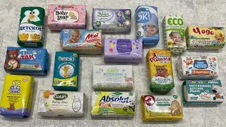 18 сухих кусочков детского мыла / Dry baby soap / ASMR