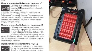 Chargeur de batterie bosch 18V: significations des leds de couleurs + mode d'emploi