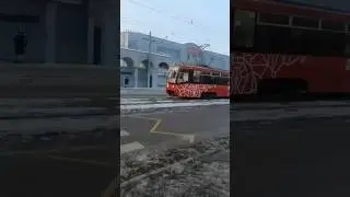 Пермский утренний трамвай :) (053 вагон) 