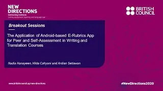 The Application of Android-based E-Rubrics App for Peer and Self-Assessment