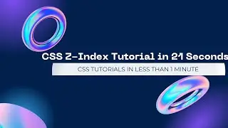 CSS Z-Index Tutorial in 42 Seconds!!! #css #tutorial #zindex #shorts