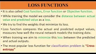 TOPIC 13 - LOSS FUNCTION