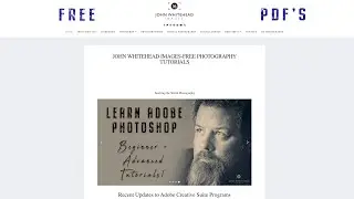 John Whitehead Images Tutorial Webpage with Free Downloadable PDF'S