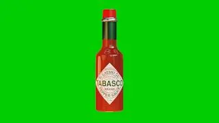 Tabasco Hot Sauce 3D | Green Screen Background Video