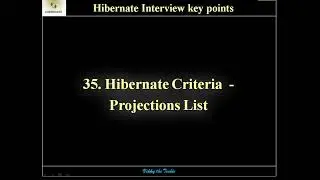 HB35. Hibernate Criteria Interface - Projections List