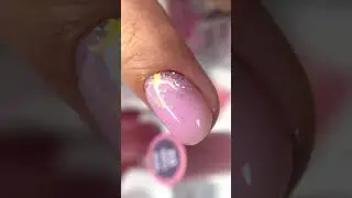 Делаем растяжку блестками! Нюдовый маникюр с блестками! 