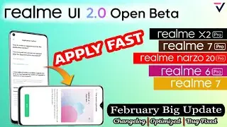 Realme UI 2.0 Open Beta Update Rollout, Realme X2 Pro, 7 Pro, Reapme 7, Narzo 20 Pro, Realme 6 Pro💥😱