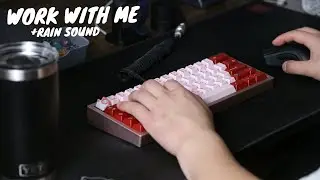 [ASMR] Work & Study With Me | Rain Sound | Keyboard Sounds