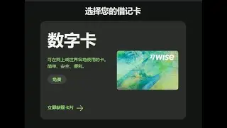 [1112]美国区申请的WISE账号，也可以申请虚拟数字卡了，无需成本制作实体卡，免去寄送转运的繁琐，也可以绑定apple pay和 google pay使用。