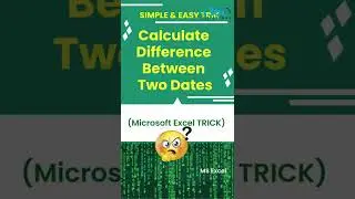 How to Calculate Difference Between Two Dates in Excel 