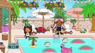 Vacation Pool Villa || Toca Life World 🌴