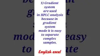 Advantage of gradient system in HPLC analysis #chemistry #pharmaqc