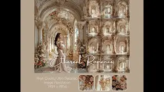 Ethereal Romance Digital Photography Backdrop Overlay for Maternity Photoshoot Composite